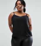 Asos Curve Woven Cami Top With Double Straps - Black