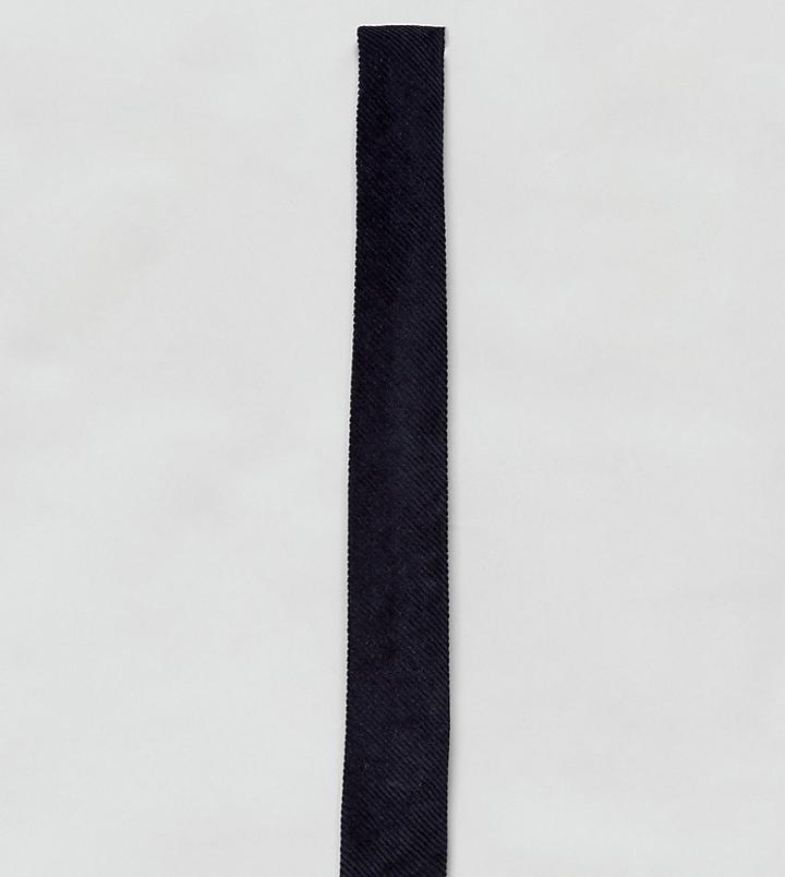 Heart & Dagger Super Skinny Cord Tie - Navy