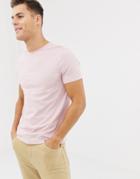 Asos Design Organic T-shirt With Crew Neck In Pink - Pink