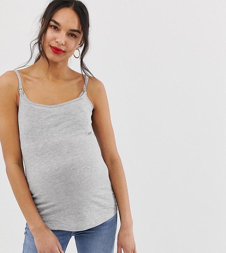 New Look Maternity Nursing Tank In Gray