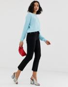 Vero Moda Kick Flare Raw Hem Jean - Black