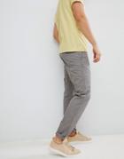 Esprit Slim Fit Chinos In Gray - Gray