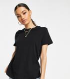 Asos Design Petite Ultimate Cotton T-shirt With Crew Neck In Black - Black