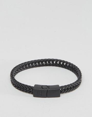 Icon Brand Chain Bracelet In Black - Black