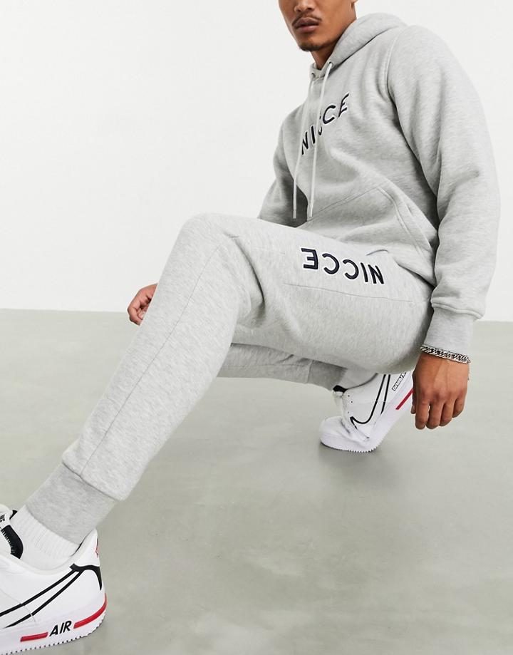 Nicce Truman Sweatpants In Gray-grey