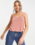 Monki Hild Recycled Cami Tank In Rust-red