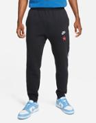 Nike Super Flight Pack Casual Fit Cuffed Fleece Sweatpants In Black