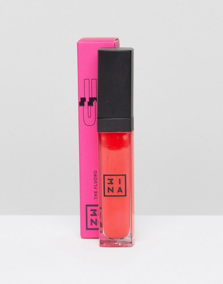 3ina Fluoro Lip Gloss - Orange