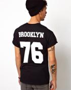 Reclaimed Vintage Brooklyn Baseball T-shirt - Black