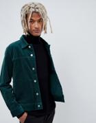 Weekday Core Dark Green Cord Jacket - Green