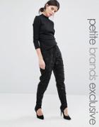 Starry Eyed Petite Joggers With All Over Heavy Embellishment - Black