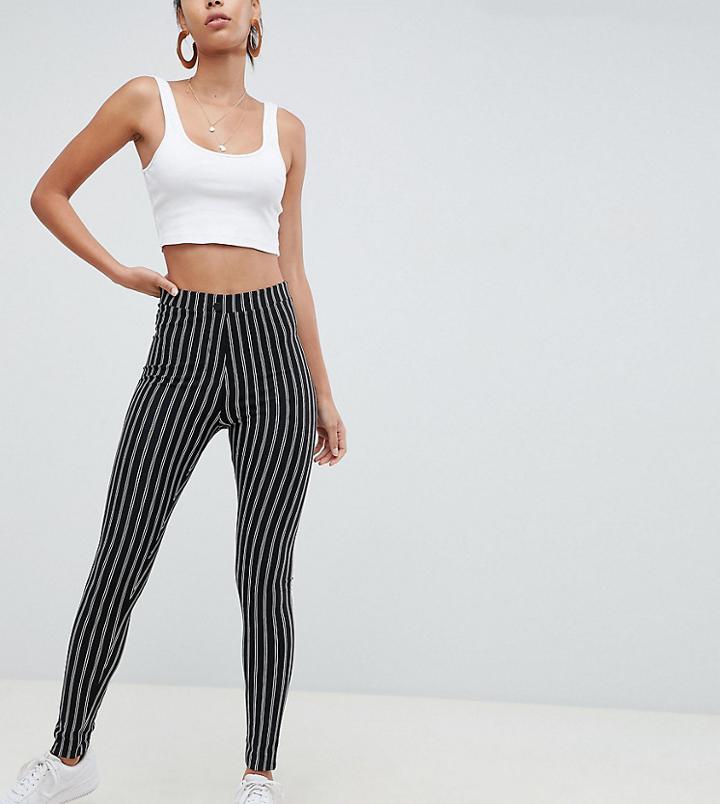 Asos Design Tall Skinny Ponte Pinstripe Pants - Multi