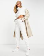 Lindex Jo Organic Cotton Fleece Sweatpants In Off White