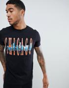 Asos Design T-shirt With Chicago City Print - Black