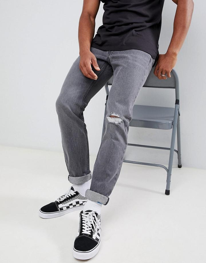 Lee Rider Slim Jeans Gray Trashed - Gray