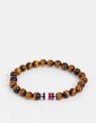 Tommy Hilfiger Tiger Eye Beaded Bracelet - Brown