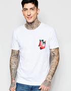 Sisley T-shirt With Printed Pocket - White