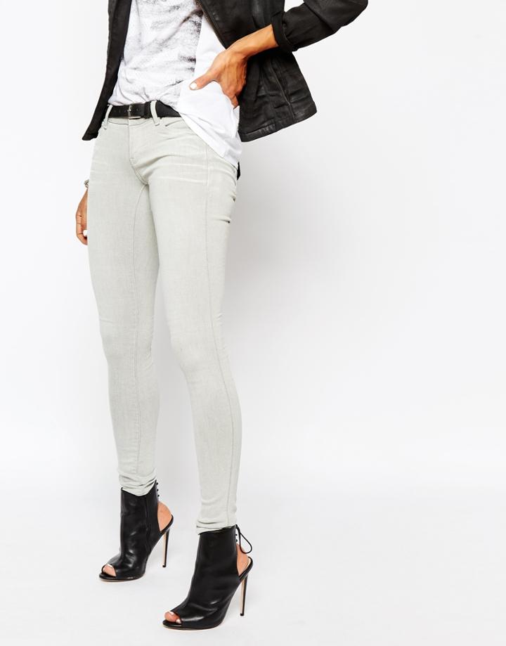 G-star Be Raw 3301 -a Low Super Skinny Jeans - Light Gray