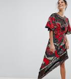 A Star Is Born Asymmetric Hem Dress With Embellishment - Multi