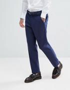 Asos Wedding Skinny Suit Pants In Navy Wool Mix - Navy