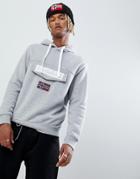 Napapijri Burgee Logo Hoodie In Gray - Gray