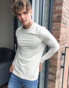 Asos Design Organic Muscle Sweatshirt In Beige-neutral