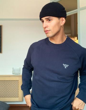 Barbour Beacon Crew Neck Sweatshirt In Navy