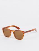 Spitifre Cut Twenty Four Unisex Square Sunglasses In Tort With Brown Lens