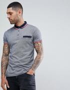 Brave Soul Contrast Pocket And Collar Polo - Navy