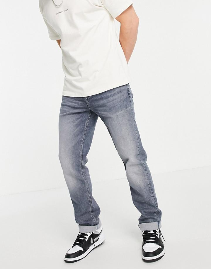 River Island Straight Jeans In Light Blue-blues