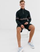 Jack & Jones Originals Two-piece Half Zip With Taping In Black