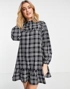 Nobody's Child Heather Checked Dress In Blue