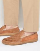 Base London Stage Woven Leather Shoes - Tan