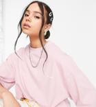 Collusion Unisex Organic Cotton Logo T-shirt In Dusty Pink