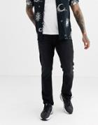Brooklyn Supply Co Slim Fit Jeans In Black-blue