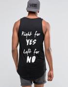 Jack And Jones Tank With Graphic Print - Black