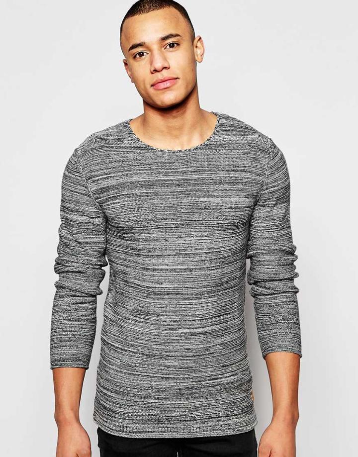 Jack & Jones Knit Crew Neck Sweater - Gray