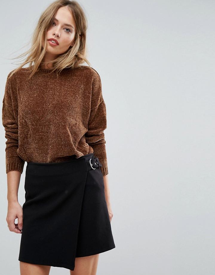 Vero Moda Chenille Sweater - Brown