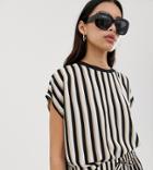 Weekday Relaxed Fit Two-piece T-shirt In Mono Stripe - Multi