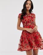 Bronx & Banco Della Rouge Embellished Mini Dress-red