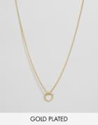 Pilgrim Gold Plated Hexagon Necklace - Gold