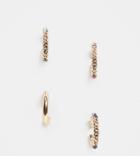 Reclaimed Vintage Inspired Multi-color Stone Ear Cuff In Gold