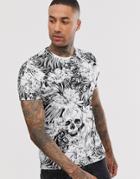 Bershka Floral Print T-shirt - Multi