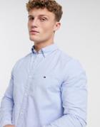 Tommy Hilfiger Oxford Shirt With Stretch In Slim Fit In Blue