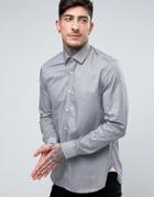 Ben Sherman Slim Fit Shirt In Micro Houndstooth - Black