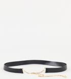 Glamorous Exclusive Waist & Hip Skinny Belt In Black With Chain-multi