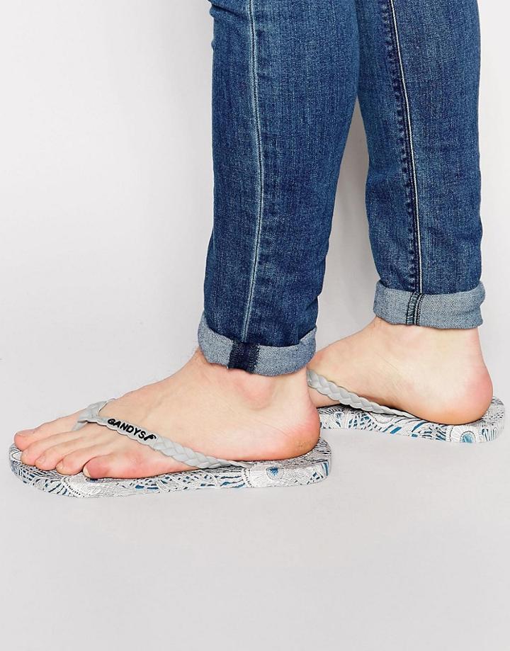 Gandys Flip Flops X Liberty Hera Print - White