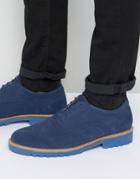 Ben Sherman Six Brogues Navy Suede - Blue