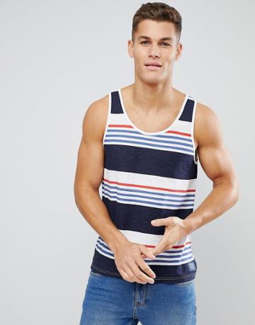 Tom Tailor Tank With Stripe - White