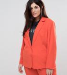 Unique 21 Hero Plus Longline Blazer Co-ord - Orange